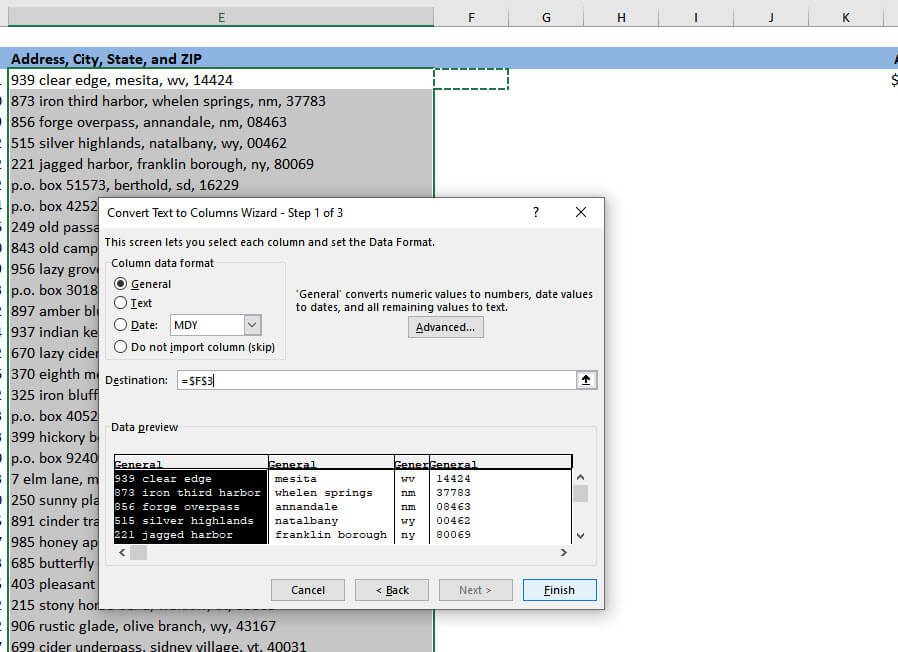 Text to Columns Function, Part 3
